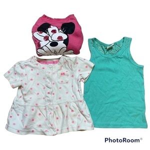 18 mos Girls Clothing Bundle Minnie Mouse Sweatshirt Disney Tank Top Cardigan